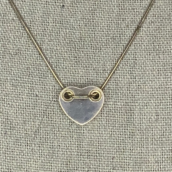 Tiffany&Co. Heart Pendant on a Snake Chain in Sterling Silver (16in) - Picture 3 of 4
